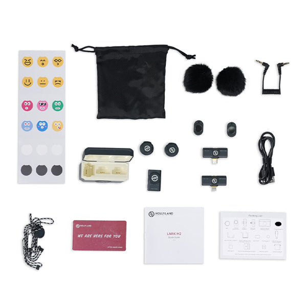 Hollyland Lark M2 Combo 2 Person Wireless Microphone Systems with Charging Case - 2.4 GHz