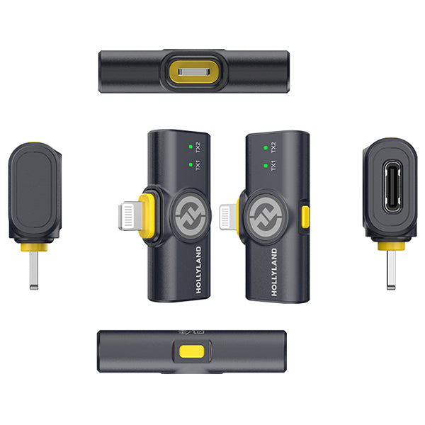 Hollyland Lark M2 Duo 2 Person Wireless Microphone System with Charging Case - 2.4 GHz