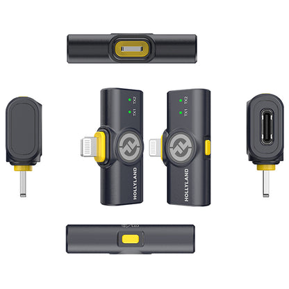 Hollyland Lark M2 Duo 2 Person Wireless Microphone System with Charging Case - 2.4 GHz