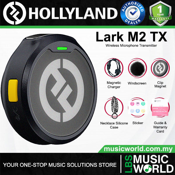 Hollyland Lark M2 TX Wireless Microphone Transmitter for Lark M2 Wireless System - Shine Charcoal