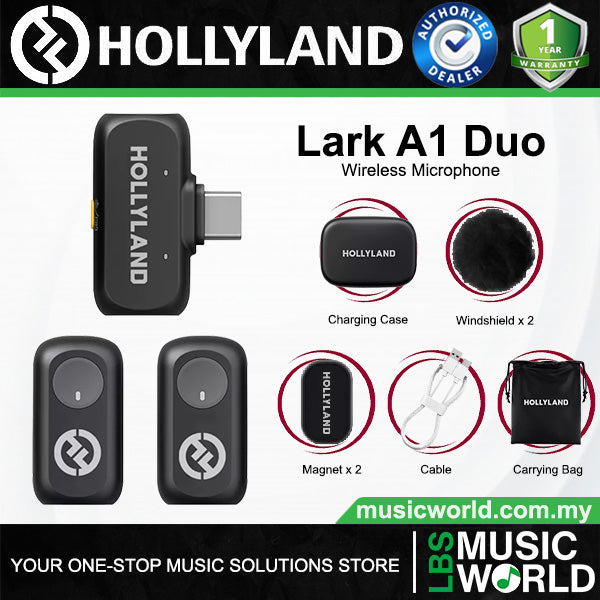 Hollyland Lark A1 2 Person Wireless Lavalier Microphone with 3 Level of Noise Cancellation