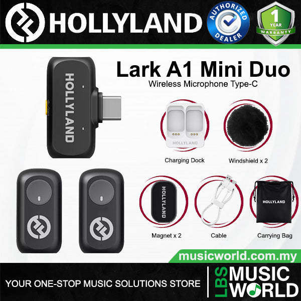 Hollyland Lark A1 2 Person Wireless Lavalier Microphone with 3 Level of Noise Cancellation