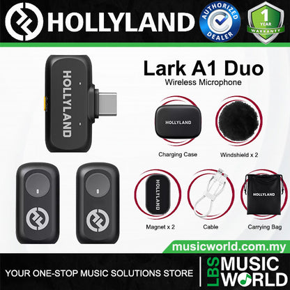 Hollyland Lark A1 2 Person Wireless Lavalier Microphone with 3 Level of Noise Cancellation