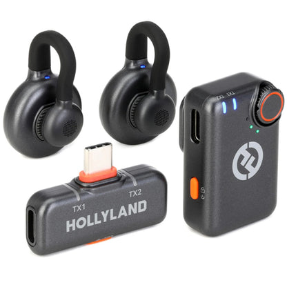 Hollyland Lark M2S Clip On Wireless Lavalier Microphone with Dual Noise Cancellation