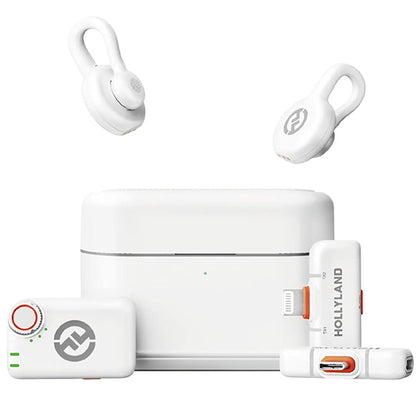 Hollyland Lark M2S Clip On Wireless Lavalier Microphone with Dual Noise Cancellation