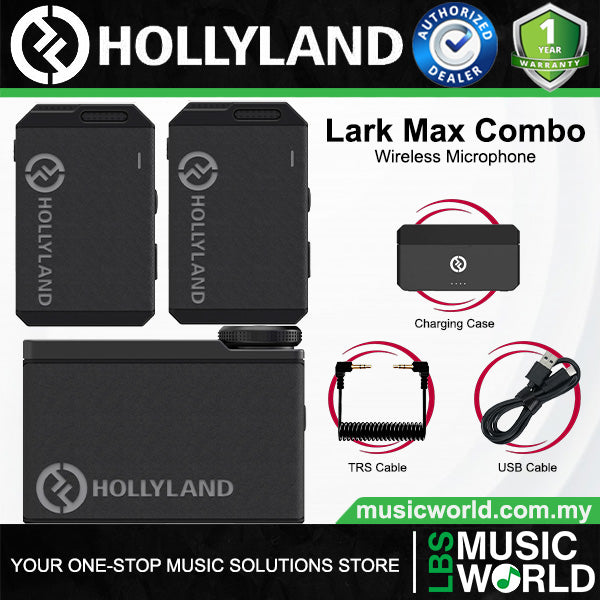 Hollyland Lark Max Duo 2 Person Wireless Lavalier Microphone with Advanced Noice Cancelling