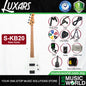 LUXARS S-KB20 4 String Mini Bass Guitar Poplar Body with Roasted Maple Fingerboard (S KB20)