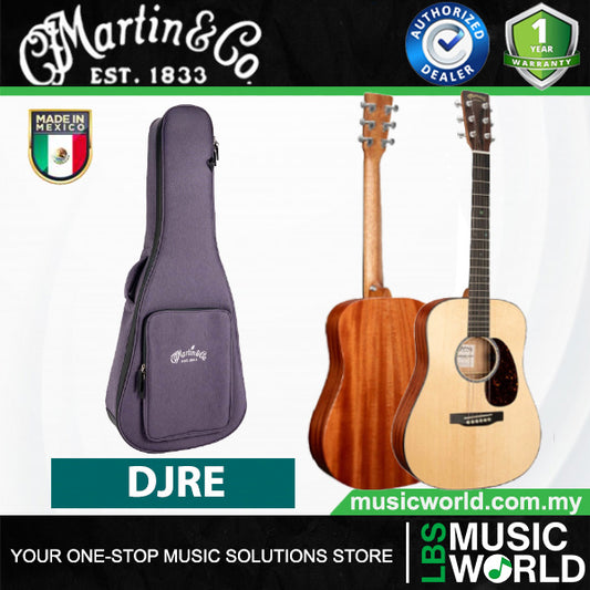 Martin DJRE Solid Spruce Top Acoustic Electric Guitar with Softshell Case