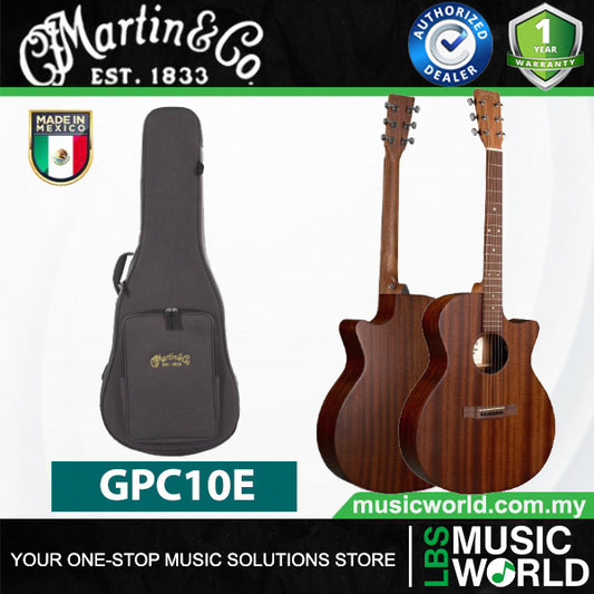Martin GPC-10E Grand Performance 14 Fret Cutaway Acoustic Electric Guitar with Gig Bag (GPC10E GPC 10E)
