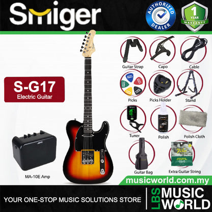 Smiger S-G17 Sycamore Body Electric Guitar SS Pickup With Maple Neck - Package