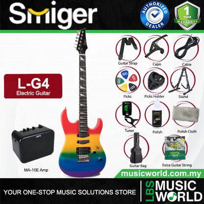 Smiger L-G4 Basswood Body Electric Guitar SSH Pickup With Rosewood Fretboard - Package