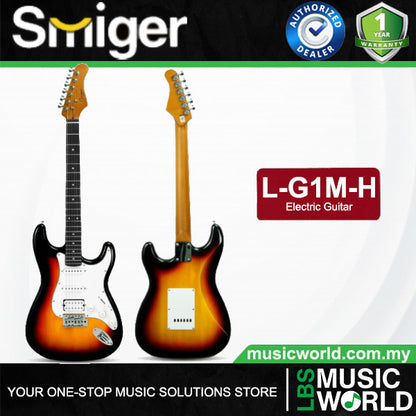 Smiger L‑G1M‑H Sycamore Body Electric Guitar HSS Pickups With Tech Wood Fretboard