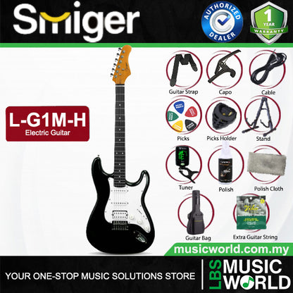 Smiger L‑G1M‑H Sycamore Body Electric Guitar HSS Pickups With Tech Wood Fretboard