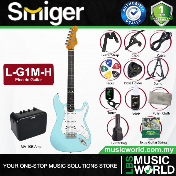 Smiger L‑G1M‑H Solid body Electric Guitar HSS Pickups With Tech Wood Fretboard  - Package