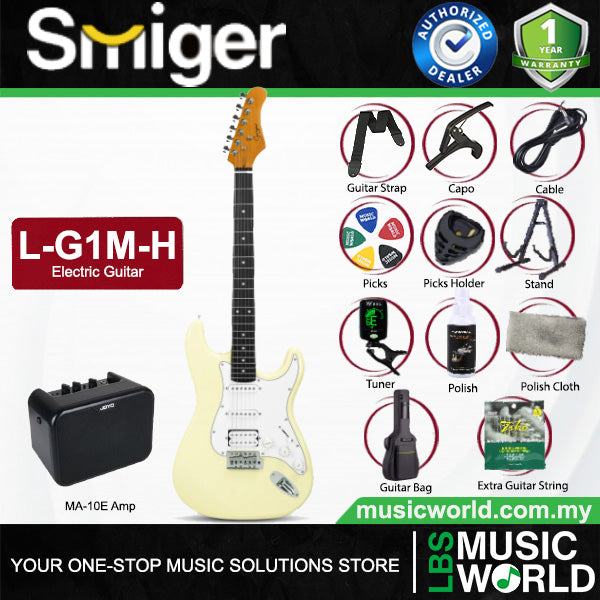 Smiger L‑G1M‑H Solid body Electric Guitar HSS Pickups With Tech Wood Fretboard  - Package