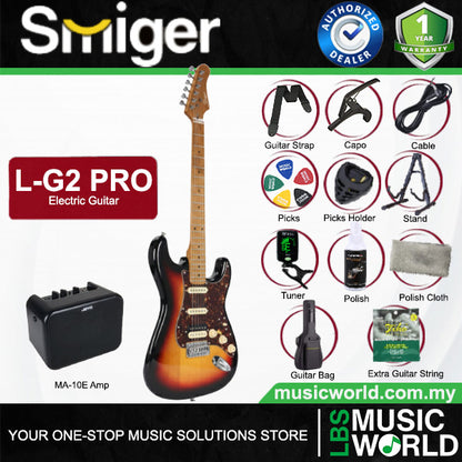 Smiger L-G2-Pro Poplar Body Electric Guitar SSH Pickup With Roasted Maple Neck - Package