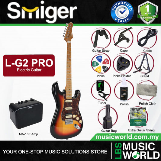 Smiger L-G2-Pro Poplar Body Electric Guitar SSH Pickup With Roasted Maple Neck - Package