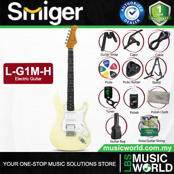 Smiger L‑G1M‑H Sycamore Body Electric Guitar HSS Pickups With Tech Wood Fretboard