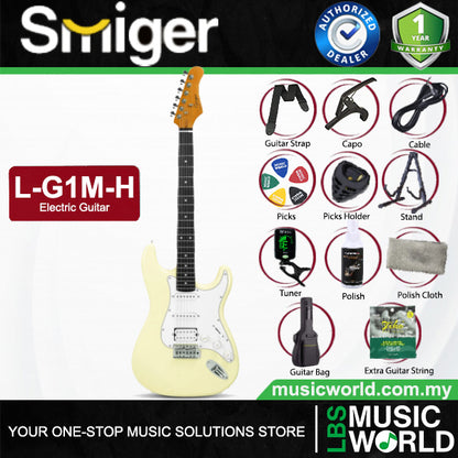 Smiger L‑G1M‑H Sycamore Body Electric Guitar HSS Pickups With Tech Wood Fretboard
