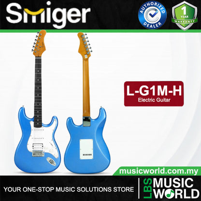 Smiger L‑G1M‑H Sycamore Body Electric Guitar HSS Pickups With Tech Wood Fretboard