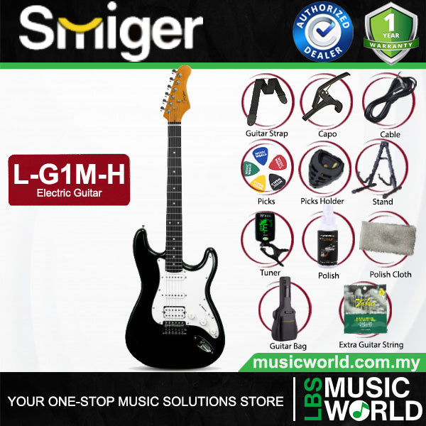 Smiger L‑G1M‑H Sycamore Body Electric Guitar HSS Pickups With Tech Wood Fretboard