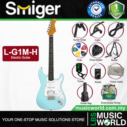 Smiger L‑G1M‑H Sycamore Body Electric Guitar HSS Pickups With Tech Wood Fretboard