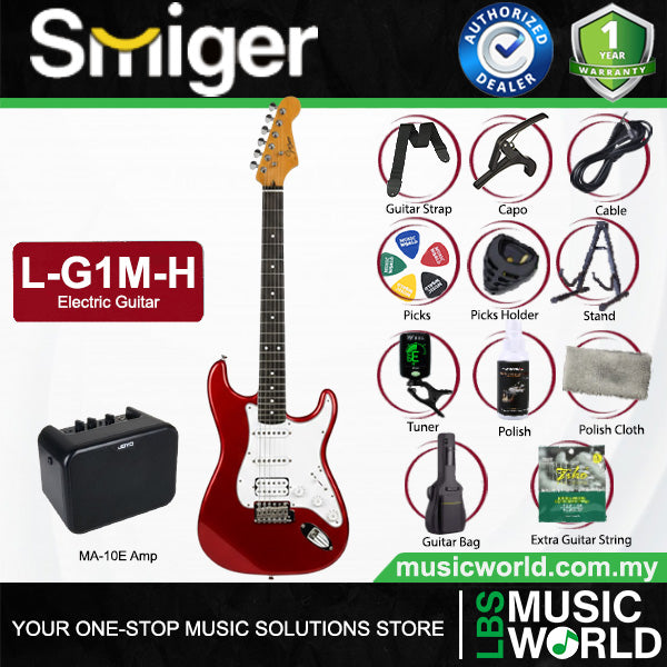 Smiger L‑G1M‑H Solid body Electric Guitar HSS Pickups With Tech Wood Fretboard  - Package