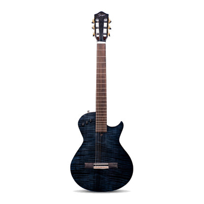 Smiger LE-C2 Okoume Body Flamed Maple Top Silent Classical Guitar With Alice String - Package
