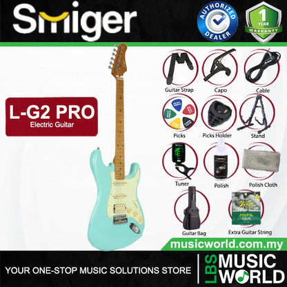 Smiger L-G2-Pro Poplar Body Electric Guitar SSH Pickup With Roasted Maple Neck