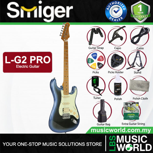 Smiger L-G2-Pro Poplar Body Electric Guitar SSH Pickup With Roasted Maple Neck