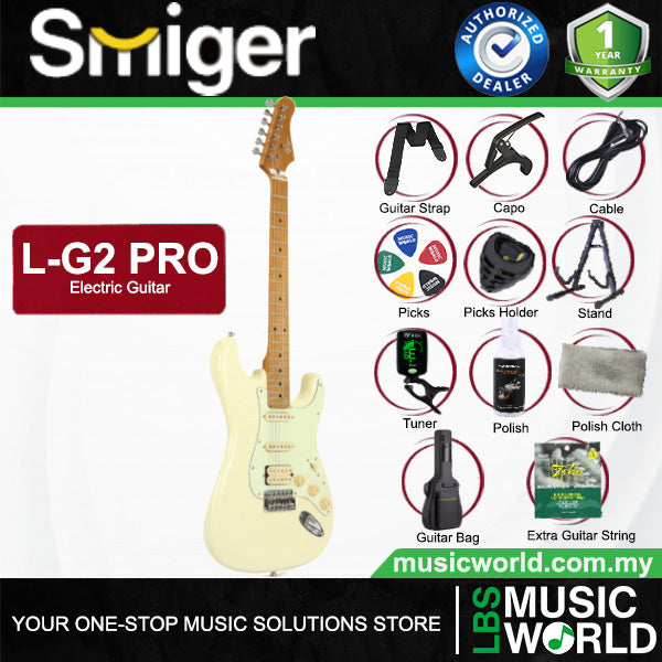 Smiger L-G2-Pro Poplar Body Electric Guitar SSH Pickup With Roasted Maple Neck