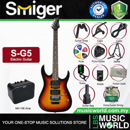 Smiger S-G5 Poplar Body Electric Guitar HSH Pickup With Techno Wood Fretboard  - Package