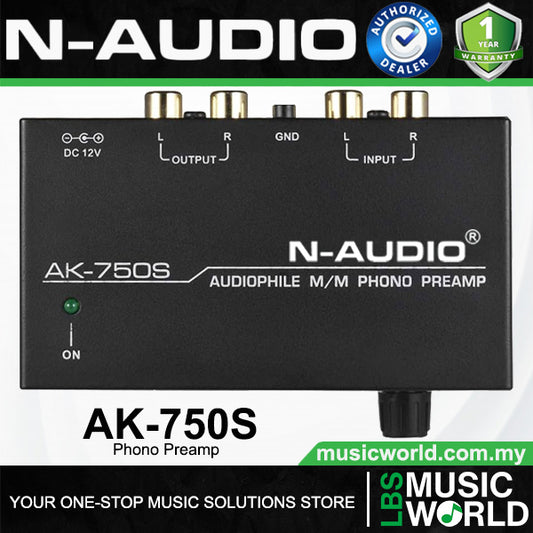 N-Audio AK-750S Audophile Phono Turntable Preamp Amplifier (AK750S)