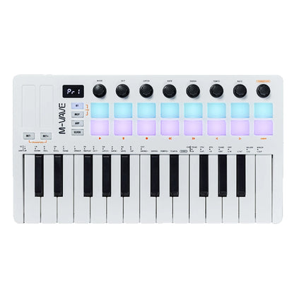 M-VAVE SMK-25 II 25 Keys Midi Keyboard Controller with Built In Battery and 16 RGB Pads (SMK25 SMK 25)