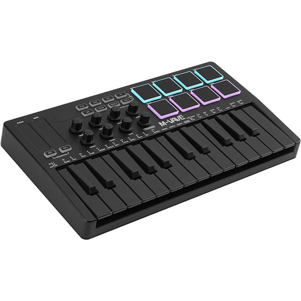 M-VAVE SMK-25 25 Keys Portable Wireless Midi Keyboard with 8 RGB