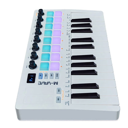M-VAVE SMK-25 II 25 Keys Midi Keyboard Controller with Built In Battery and 16 RGB Pads (SMK25 SMK 25)