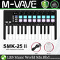 M-VAVE SMK-25 II 25 Keys Midi Keyboard Controller with Built In Battery and 16 RGB Pads (SMK25 SMK 25)