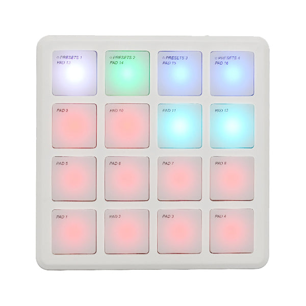 M-VAVE SMC-PAD Pocket Wireless MIDI Controller with 16 RGB Velocity-sensitive Pad (SMCPAD SMC PAD)
