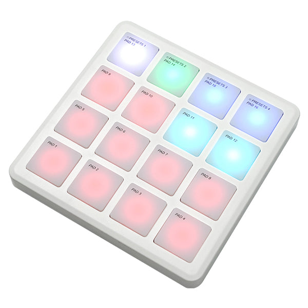 M-VAVE SMC-PAD Pocket Wireless MIDI Controller with 16 RGB Velocity-sensitive Pad (SMCPAD SMC PAD)