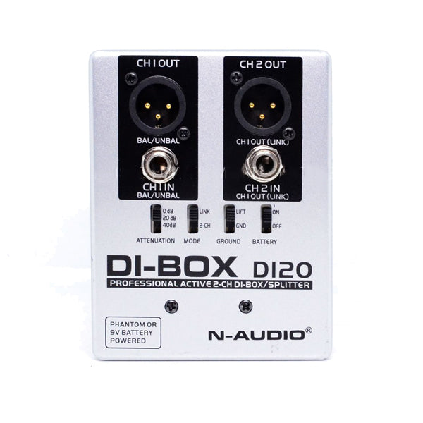 N-Audio DI-20 Dual Channel Active Direct Box Splitter (DI20 DI 20)