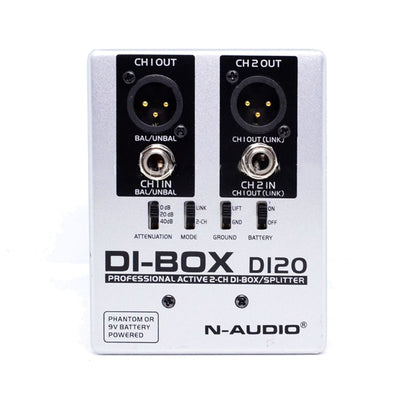 N-Audio DI-20 Dual Channel Active Direct Box Splitter (DI20 DI 20)