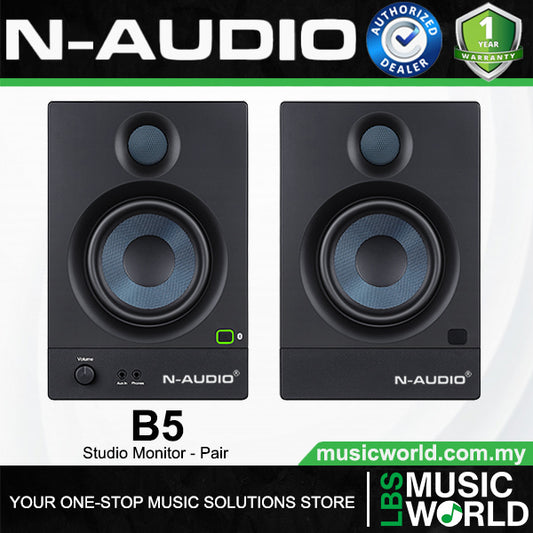 N-Audio B5 50W 5 Inch Professional Active Monitor Speaker Built in Bluetooth - Pair