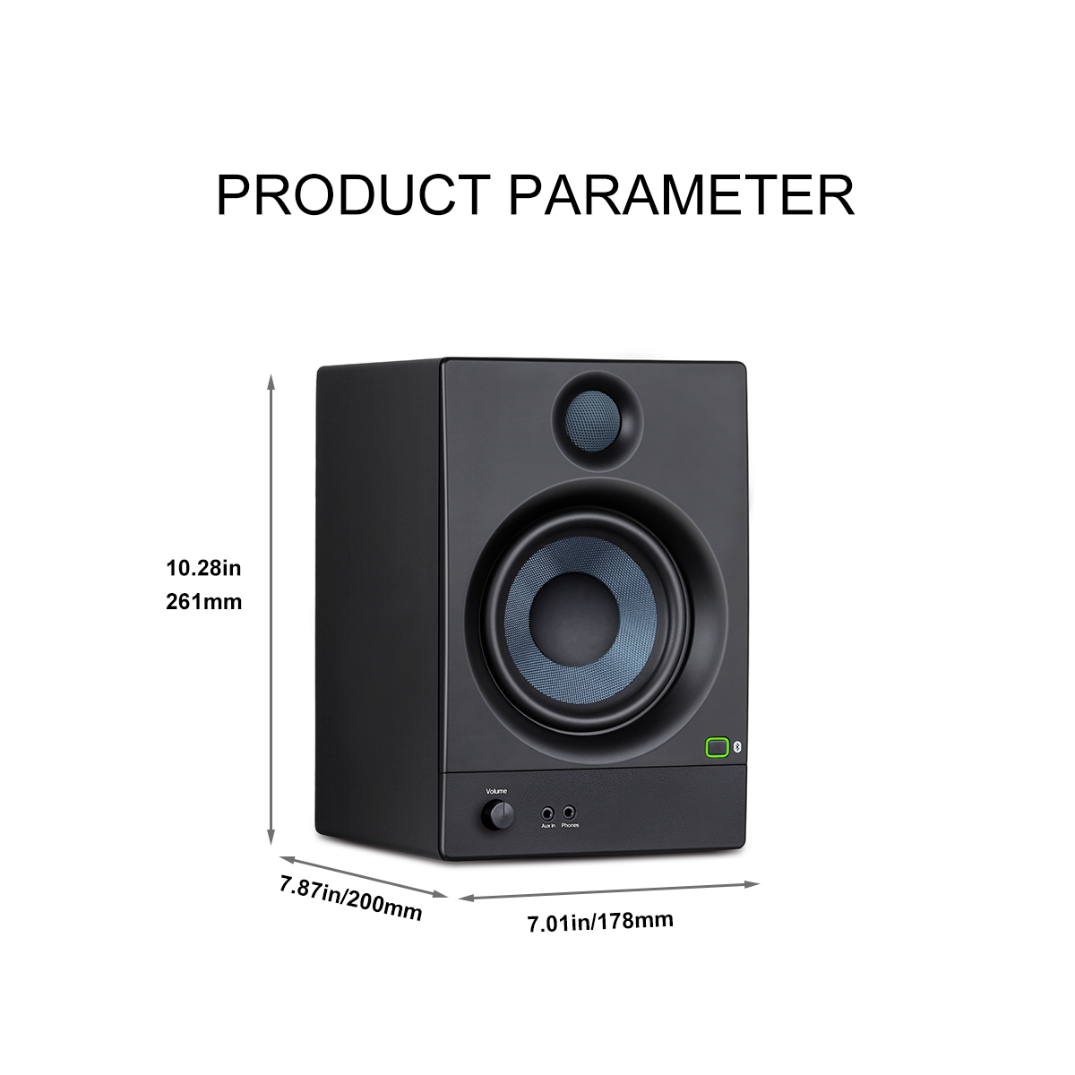 N-Audio B5 50W 5 Inch Professional Active Monitor Speaker Built in Bluetooth - Pair