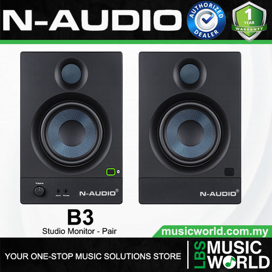 N-Audio B3 50W 3 Inch Professional Active Monitor Speaker Built in Bluetooth - Pair