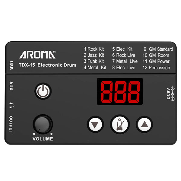 Aroma TDX-15 4 Pieces Portable Digital Electric Drum with Silica Drum Pad (TDX15)