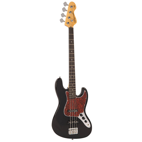 Vintage V49 5 String Coaster Series Paulownia Body Bass Guitar - Gloss Black