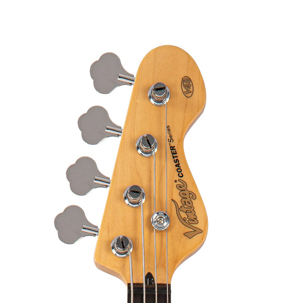 Vintage V49 5 String Coaster Series Paulownia Body Bass Guitar - Gloss Black