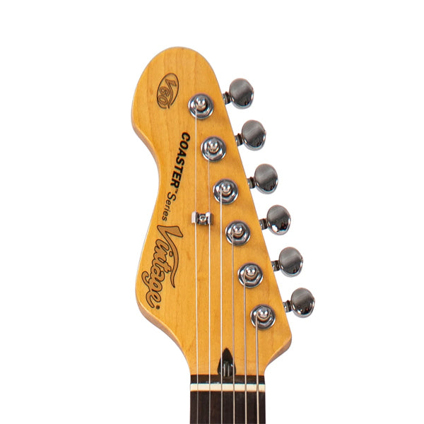 Vintage V60 Coaster Series Solid Paulownia Body Left Handed Electric Guitar - Black
