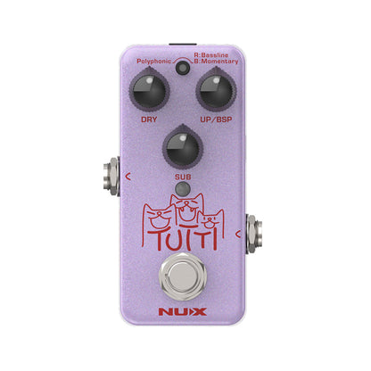 Nux NPO-2 TUTTI Three in One Polyphonic Octave Guitar Effect Mini Pedal (NPO2)
