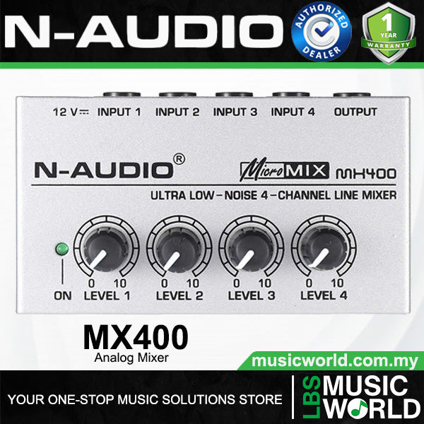 N-Audio MX400 MicroMIX 4 Channel Ultra Low Noise Analog Line Mixer